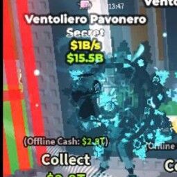Buy VENTOLIERO PAVONERO CYBER 1B/S 1-4.99 B/s - Steal a Brainrot