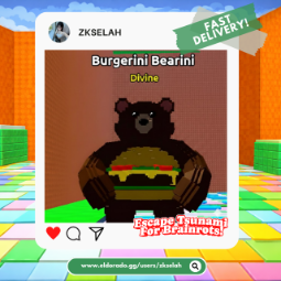 Buy Burgerini Bearini - Money mutation - Escape Tsunami For Brainrots