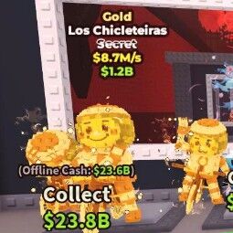 Buy Los Chicleteiras 8.7m/s _ Gold 0-24 M/s - Steal a Brainrot
