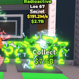 Buy Los 67 | Radioactive | 191.2m/s | (G8) 100-249 M/s - Steal a Brainrot