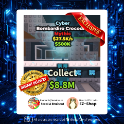 Buy Bombardiro Crocodilo 1-999.99 K/s - Steal a Brainrot
