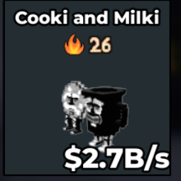 Buy Cooki and Milki 2.7 B/s 1-4.99 B/s - Steal a Brainrot