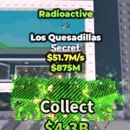 Buy 51.7M/s Radioactive Los Quesadillas With 1 Trait 50-99 M/s - Steal a Brainrot