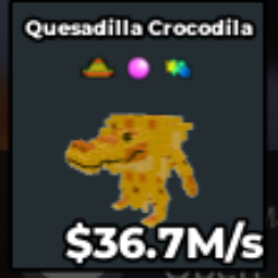 Buy Gold Quesadilla Crocodila | 36.7 M/s 25-49 M/s - Steal a Brainrot