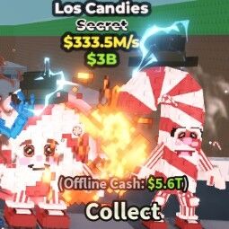 Buy LOS CANDIES 333.5 ❤️ 250-499 M/s - Steal a Brainrot