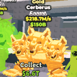 Buy CERBERUS 218.7M/s | GOLD | CHEAPEST AND FAST | 100-249 M/s - Steal a Brainrot