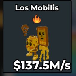 Buy GOLD LOS MOBILIS (137.5M/s) |1 TRAIT 100-249 M/s - Steal a Brainrot
