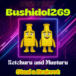 Buy 🛒Gold Ketchuru and Musturu 180.6M/s💛Fast Delivery🚚Bushidol 2️⃣6️⃣9️⃣'s Store 100-249 M/s - Steal a Brainrot